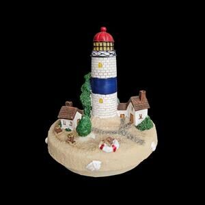 Yankee Candle Lighthouse Candle Topper Coastal Nautical Village Scene